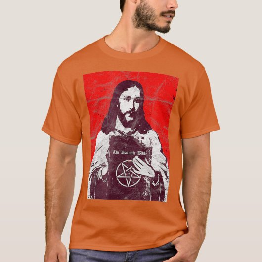 Satanische bijbel Jezus - Atheïstische dodenmetaal T-shirt (Voorkant)