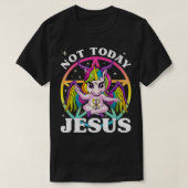 Satanische Eenhoorn Niet Vandaag Jezus Satan Eenho T-shirt (Design voorkant)