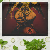 Satanische geit 16x24 op kleding theedoek (Gevouwen)
