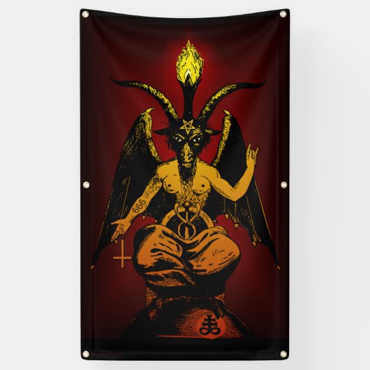 Satanische geit 3' x5' banner - kwaliteit buitensh (Verticaal)
