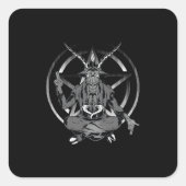 Satanische geit vierkante sticker (Voorkant)