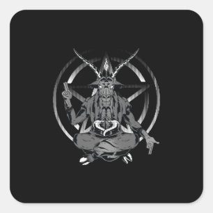 Satanische geit vierkante sticker