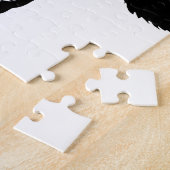 Satanische geitenkop met kruis (zwart) legpuzzel (Zijkant)