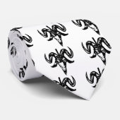 Satanische geitenkop met kruis (zwart) stropdas (Opgerold)