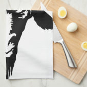 Satanische geitenkop met kruis (zwart) theedoek (Quarter Fold)