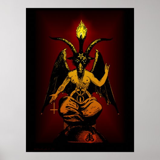 Satanische geitenmuur art. 18x24 poster (Voorkant)