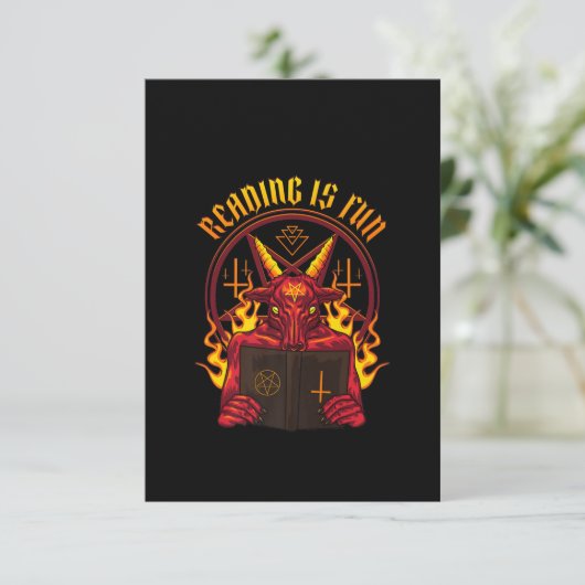 Satanische geitenpremie bedankkaart (Staand voorkant)