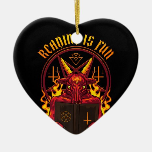 Satanische geitenpremie keramisch ornament (Voorkant)