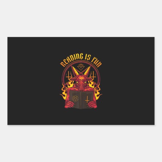 Satanische geitenpremie rechthoekige sticker (Voorkant)
