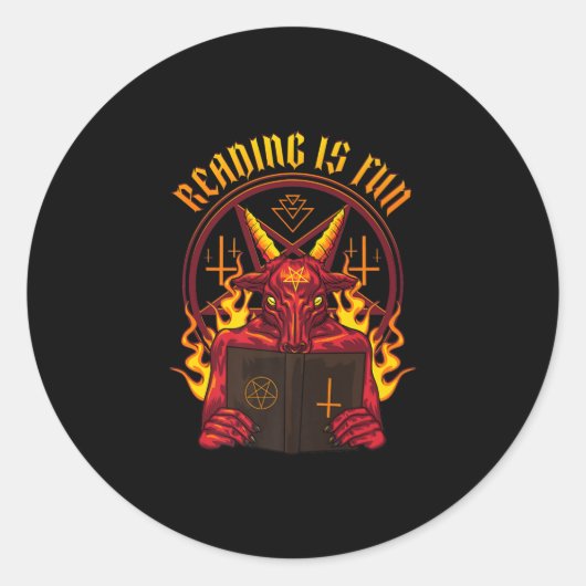 Satanische geitenpremie ronde sticker (Voorkant)
