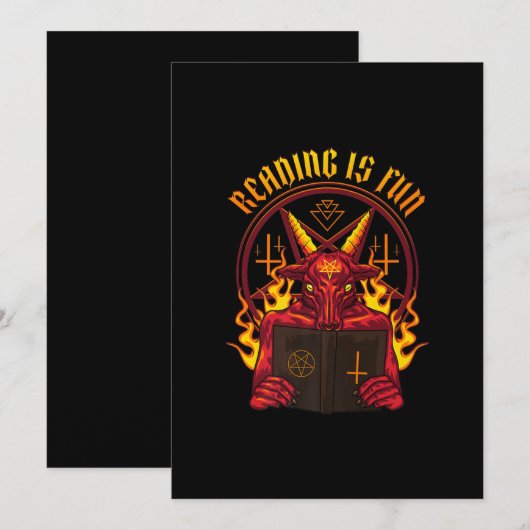 Satanische geitenpremie save the date (Voorkant / Achterkant)