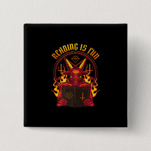 Satanische geitenpremie vierkante button 5,1 cm
