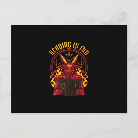 Satanische Heidense Geit Premium Briefkaart (Voorkant)