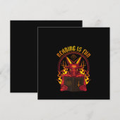 Satanische Heidense Geit Premium Kaart (Voorkant / Achterkant)