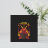 Satanische Heidense Geit Premium Kaart (Staand voorkant)