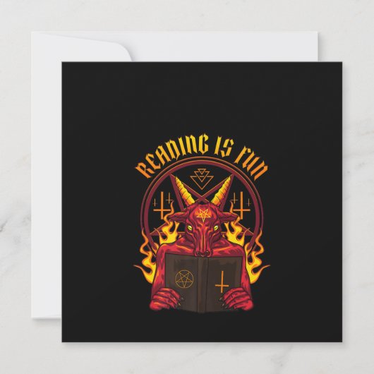 Satanische Heidense Geit Premium Kaart (Voorkant)