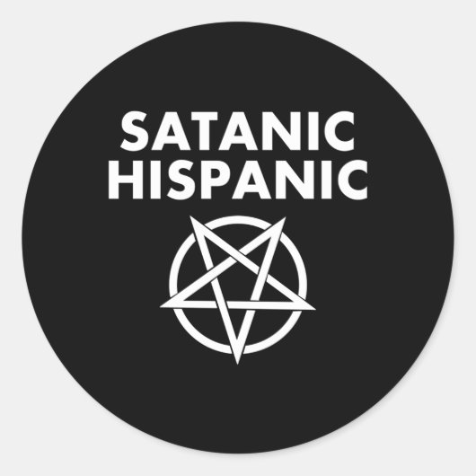 Satanische Hispanic Mexican Devil Gothic Punk Ronde Sticker (Voorkant)