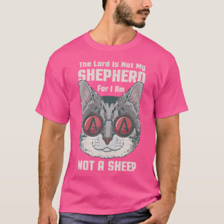 Satanische kat Atheïst Satan Ik ben geen schapenat T-shirt