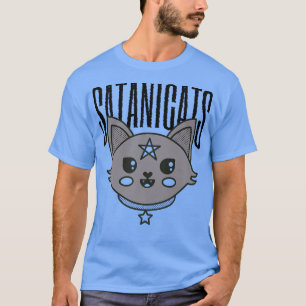 Satanische kat Cartoon Mystical Magic Night Hallow T-shirt