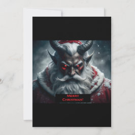 Satanische Kerstman Feestdagenkaart