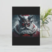 Satanische Kerstman Feestdagenkaart (Staand voorkant)