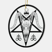 Satanische Pentagram Keramisch Ornament (Links)