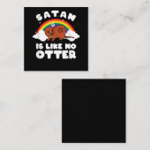 satanische regenboogsatan is als geen otter| Otter Vierkante Visitekaartje (Voorkant / Achterkant)