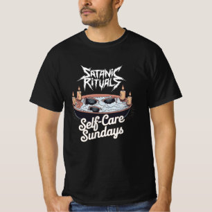 Satanische rituelen zelfzorg zondagen t-shirt