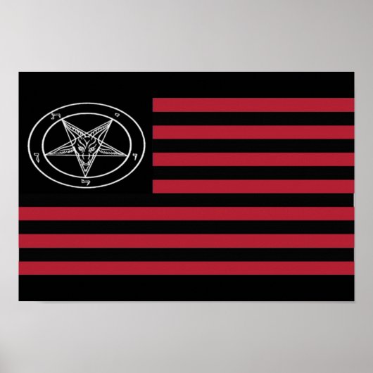 Satanische vlag poster (Voorkant)