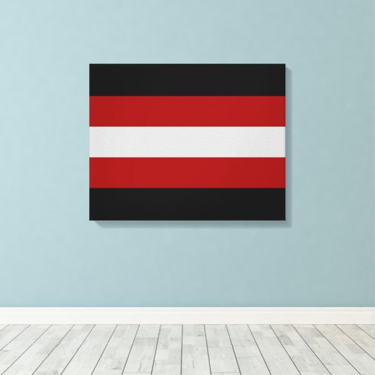 Satanische vlag (Satanisme) Canvas Afdruk (Insitu (Houten vloer))