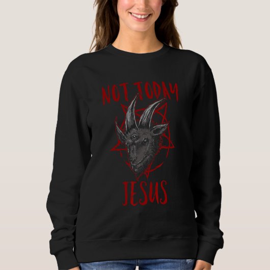 Satanisme Baphomet Geit Pentagram Niet Vandaag Jez Trui (Voorkant)