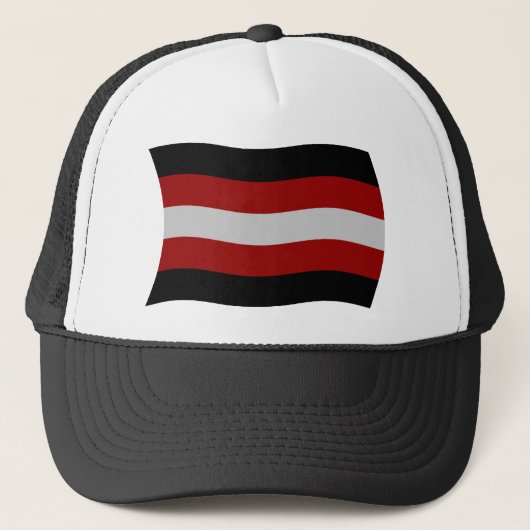 Satanisme Vlag Hoed Trucker Pet (Voorkant)
