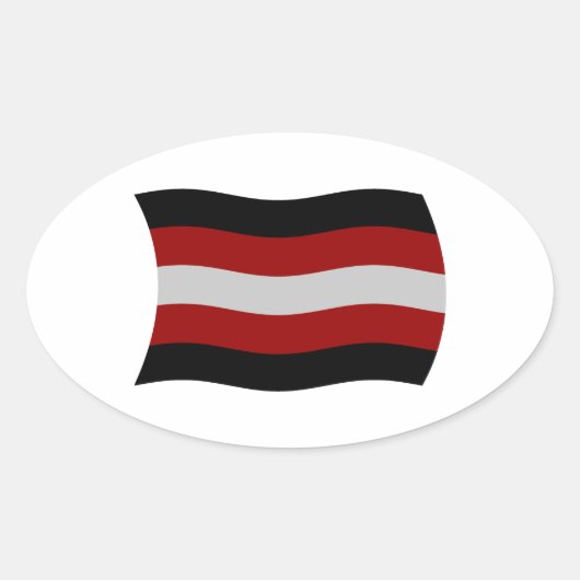 Satanisme Vlag Sticker (Voorkant)