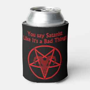 Satanist Bad Ding Donk Humor Goat Pentacle Blikjeskoeler