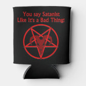 Satanist Bad Ding Donk Humor Goat Pentacle Blikjeskoeler (Voorkant)