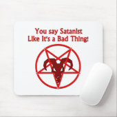 Satanist Bad Ding Donk Humor Goat Pentacle Muismat (Met muis)