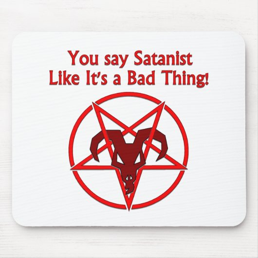 Satanist Bad Ding Donk Humor Goat Pentacle Muismat (Voorkant)