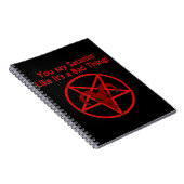 Satanist Bad Ding Donk Humor Goat Pentacle Notitieboek (Rechterzijde)
