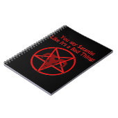 Satanist Bad Ding Donk Humor Goat Pentacle Notitieboek (Linkerzijde)