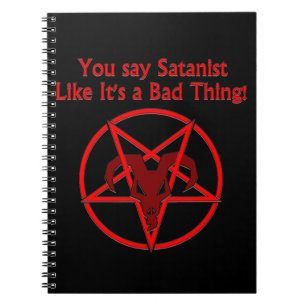 Satanist Bad Ding Donk Humor Goat Pentacle Notitieboek