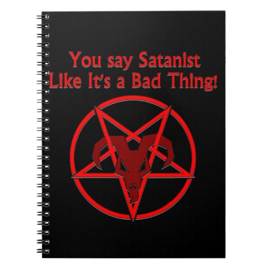 Satanist Bad Ding Donk Humor Goat Pentacle Notitieboek (Voorkant)