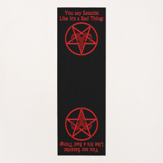 Satanist Bad Ding Donk Humor Goat Pentacle Yogamat (Voorkant)