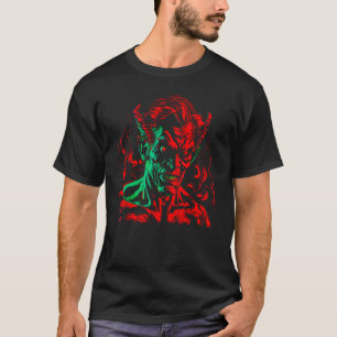 Satanist Duivel Rode Demon Mammon T-shirt