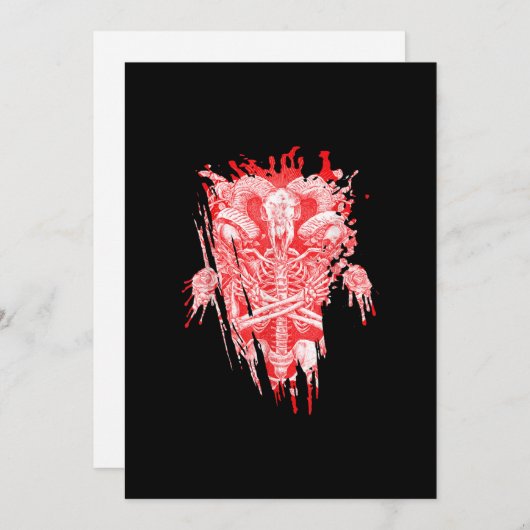 Satankrak alle hailgeit satanthuis feestdagenkaart (Voorkant / Achterkant)