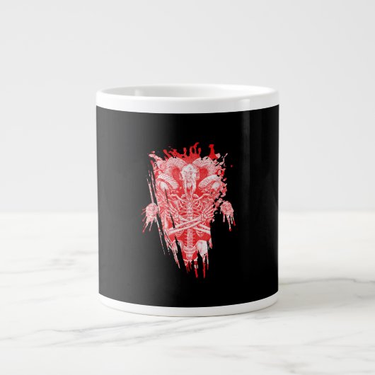 Satankrak alle hailgeit satanthuis grote koffiekop (Voorkant)