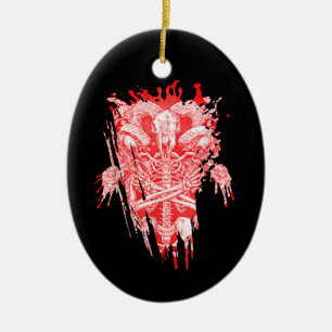 Satankrak alle hailgeit satanthuis keramisch ornament