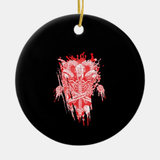 Satankrak alle hailgeit satanthuis keramisch ornament (Voorkant)