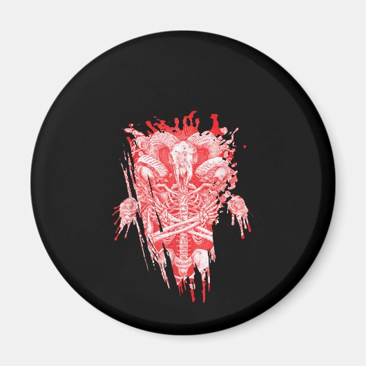 Satankrak alle hailgeit satanthuis magneet (Voorkant)