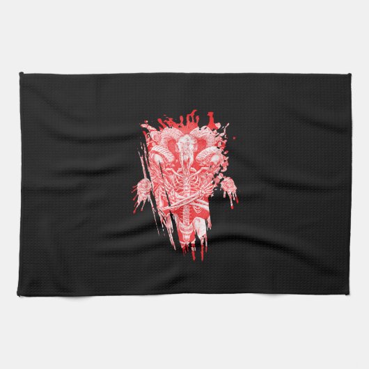 Satankrak alle hailgeit satanthuis theedoek (Horizontaal)