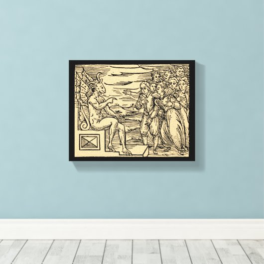 Satans heksen nemen zijn naam 8x10 canvas afdruk (Insitu (Houten vloer))